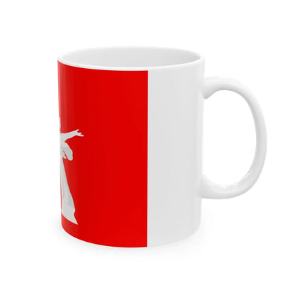 Flag of Volgograd Oblast Russia - White Coffee Mug-Go Mug Yourself