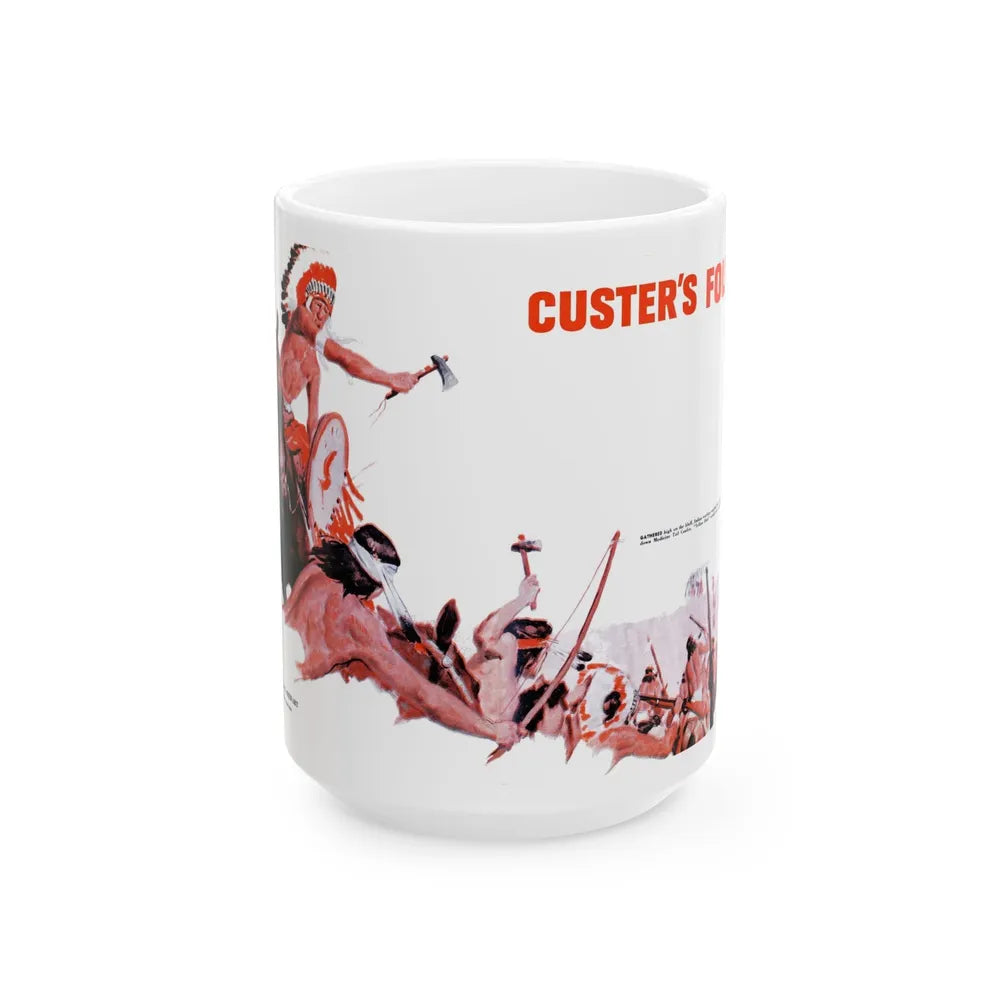 Custer's Folly, Real Magazine, May 1956 - White Coffee Mug-15oz-Go Mug Yourself