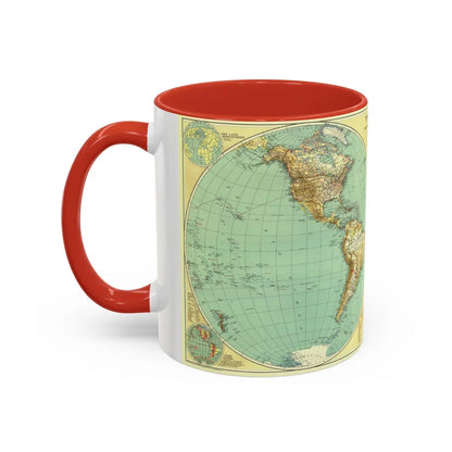 World Map (1935) (Map) Accent Coffee Mug-Go Mug Yourself