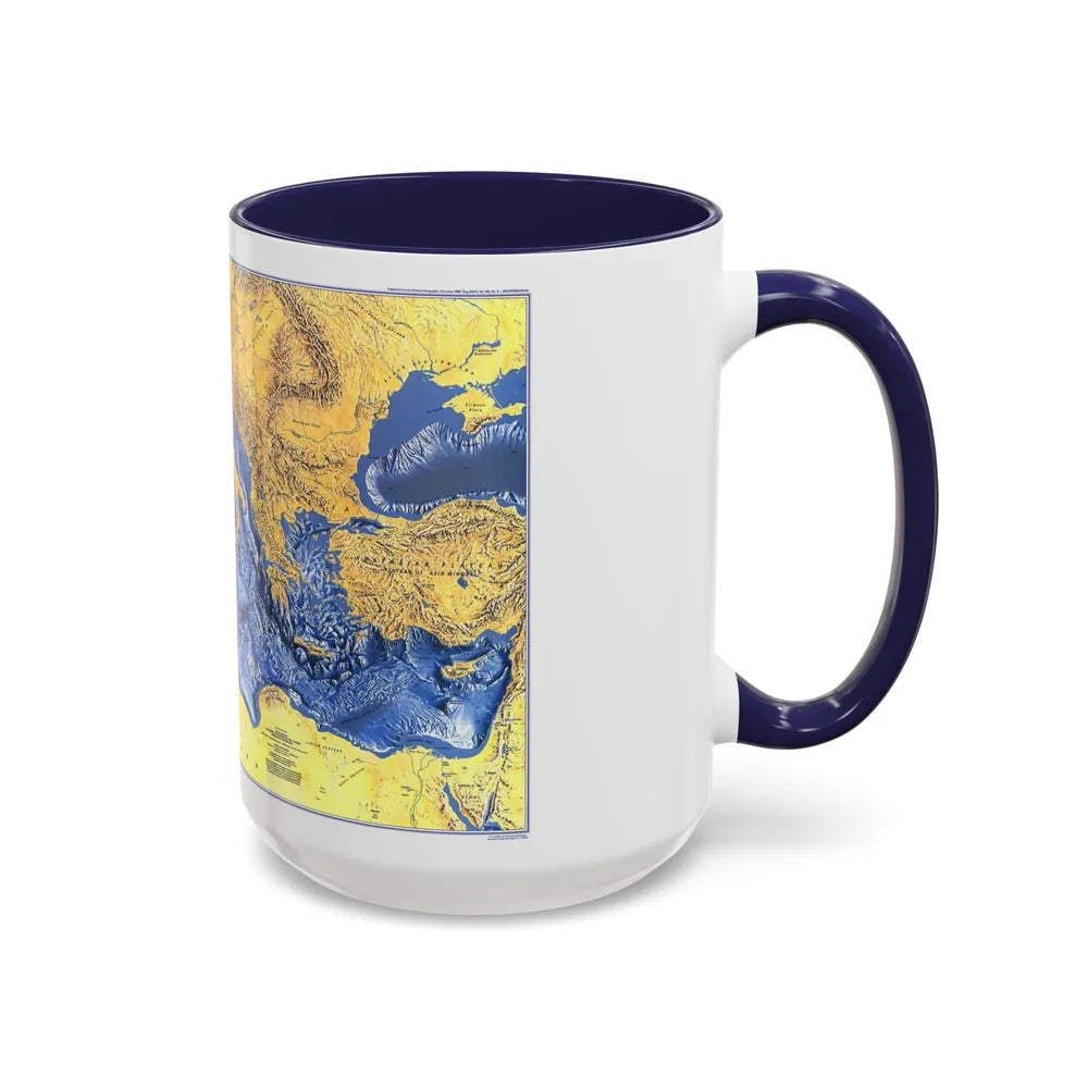 Mediterranean Seafloor (1982) (Map) Accent Coffee Mug-Go Mug Yourself