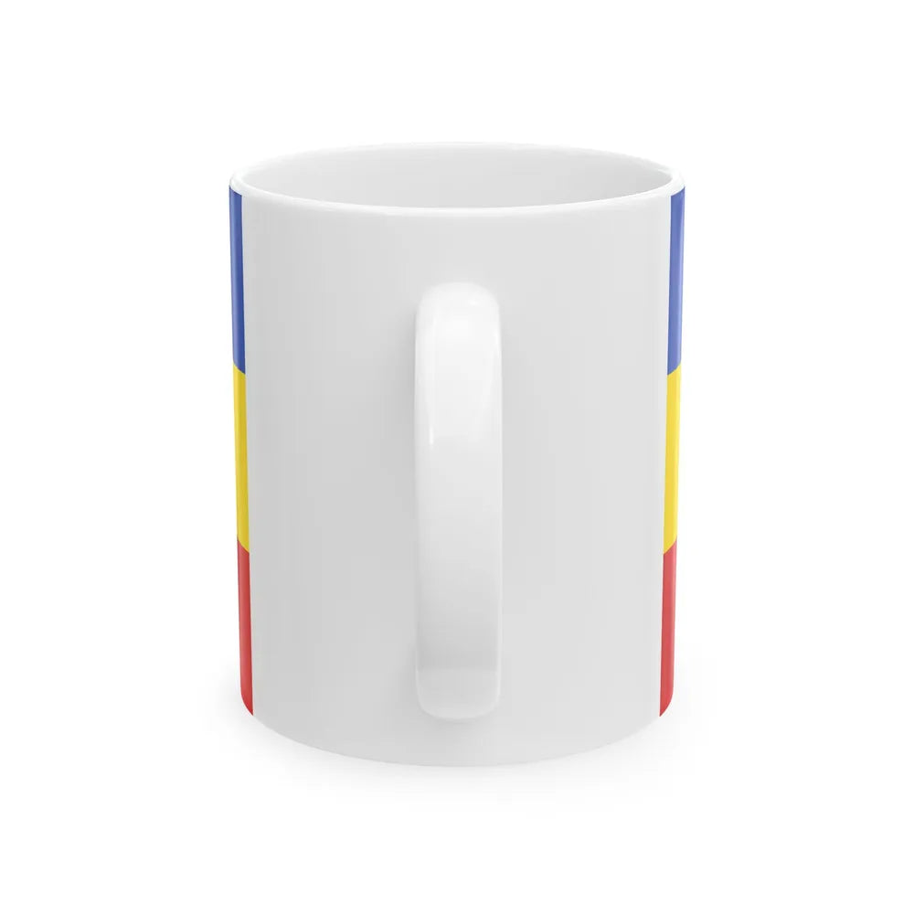 Flag of Wetteraukreises Germany - White Coffee Mug-Go Mug Yourself