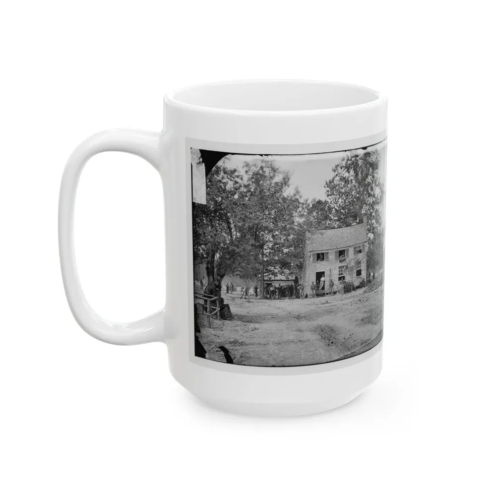 Fair Oaks, Va. Frame House Used As A Hospital By Gen Joseph Hooker's Division (U.S. Civil War) White Coffee Mug-Go Mug Yourself