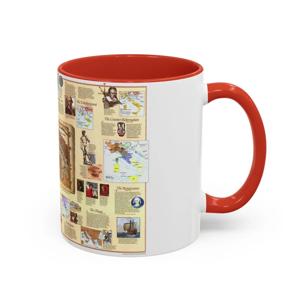 Italy - Historical (1995) (Map) Accent Coffee Mug-Go Mug Yourself