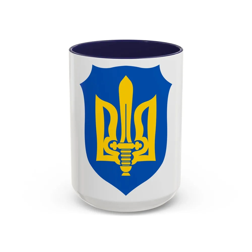 Organization of Ukrainian Nationalists - Accent Coffee Mug-15oz-Navy-Go Mug Yourself