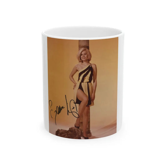 Suzanna Leigh #40 - 8x10 Color HQ Re-Print 60's Full Body Shot of Suzanna (Vintage Female Icon) White Coffee Mug-11oz-Go Mug Yourself