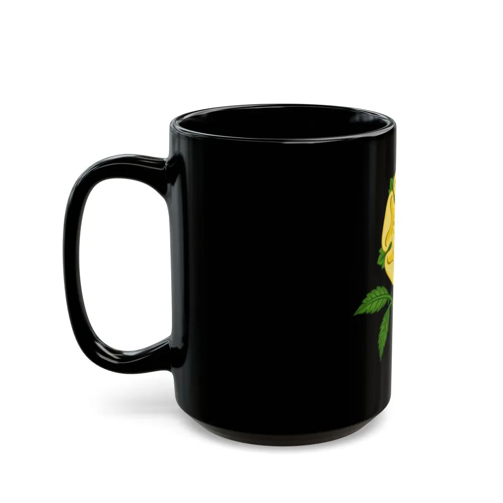 Golden Rose Badge - Black Coffee Mug-Go Mug Yourself