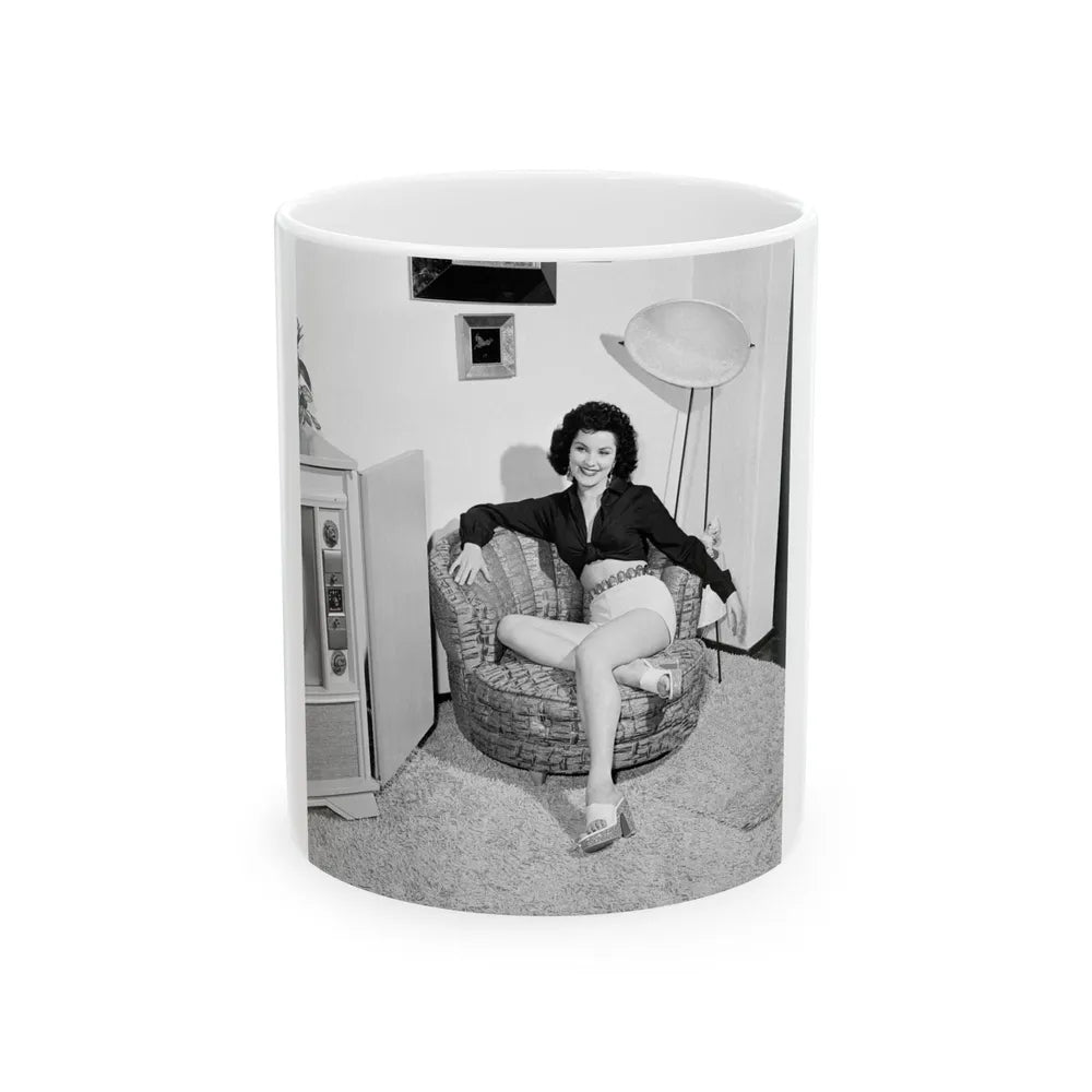 Debra Paget #474 (Vintage Female Icon) White Coffee Mug-11oz-Go Mug Yourself