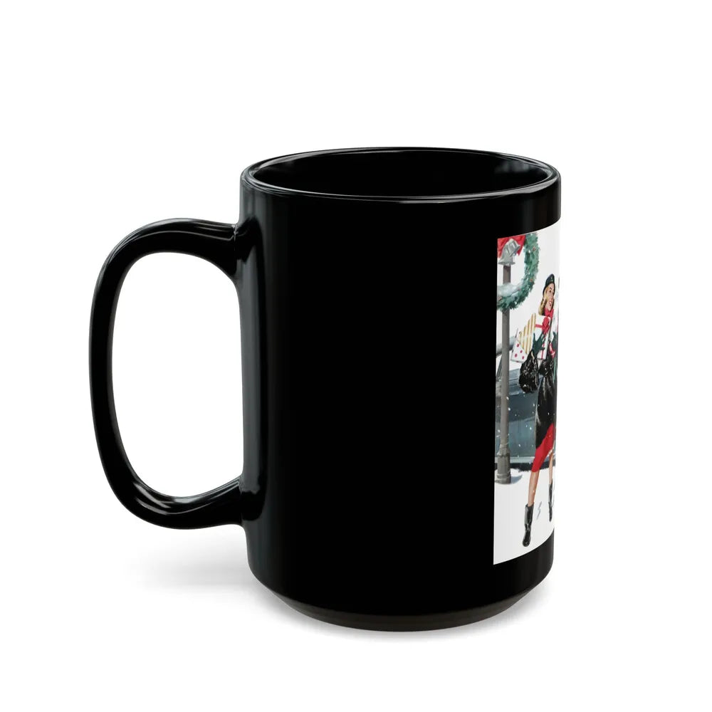 Collier's magazine cover, December 13th, 1952 - Black Coffee Mug-Go Mug Yourself