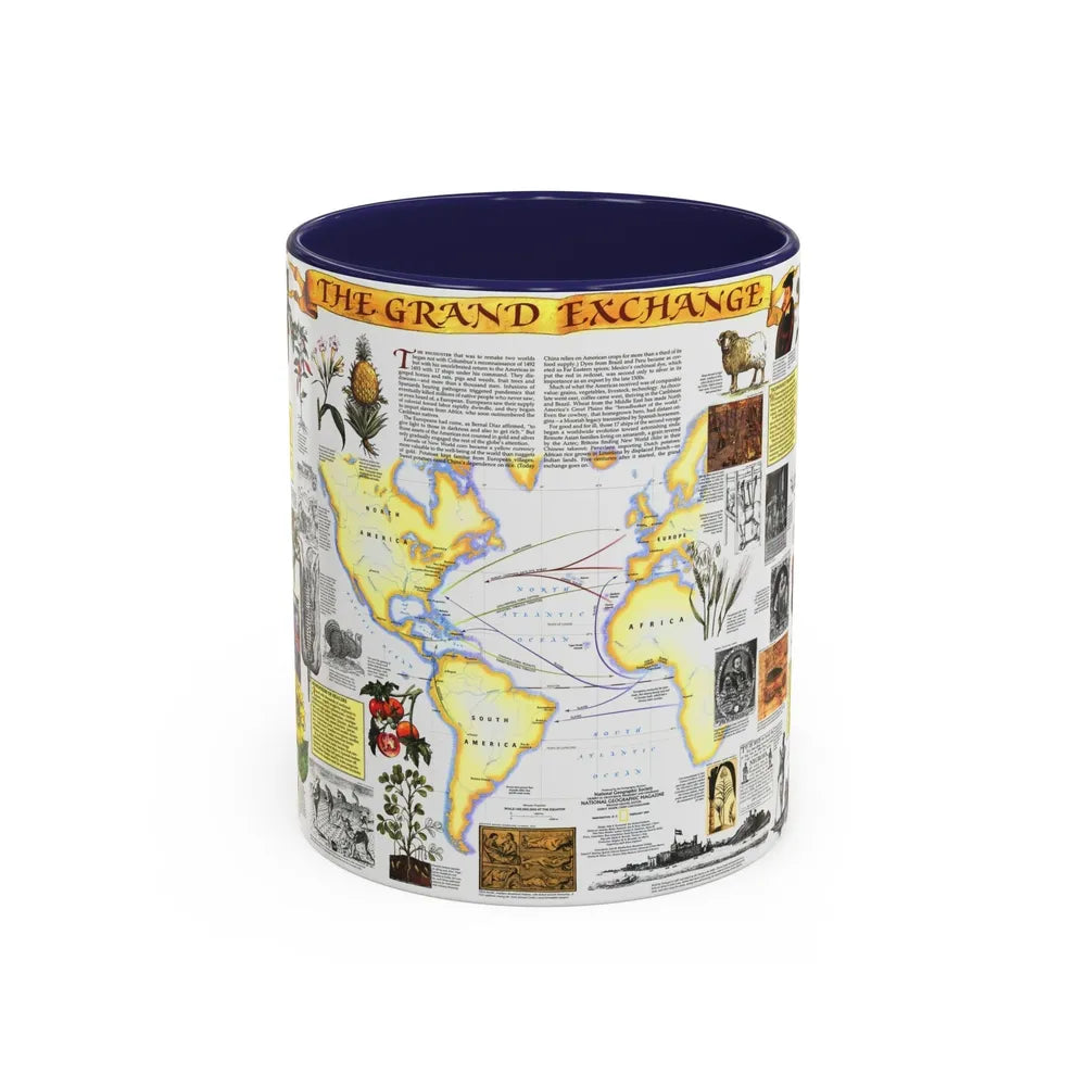 The Grand Exchange (1992) (Map) Accent Coffee Mug-11oz-Navy-Go Mug Yourself