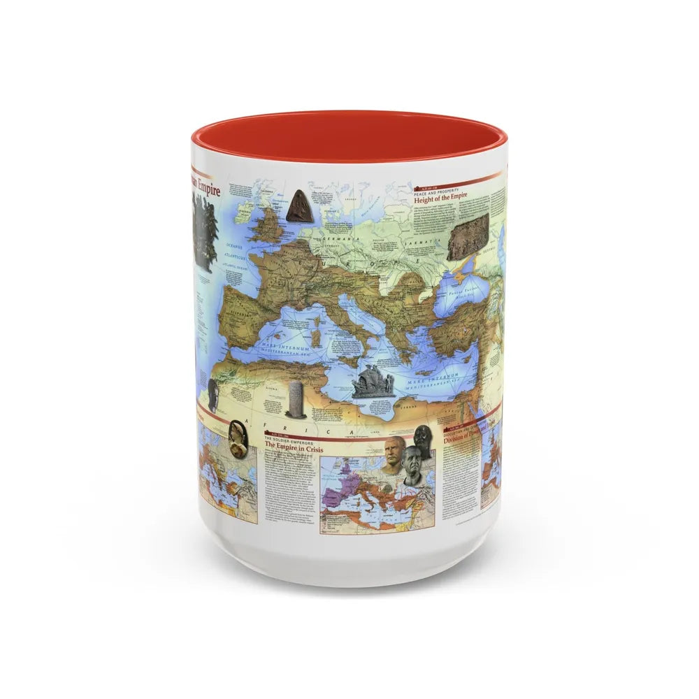 Roman Empire (1997) (Map) Accent Coffee Mug-15oz-Red-Go Mug Yourself