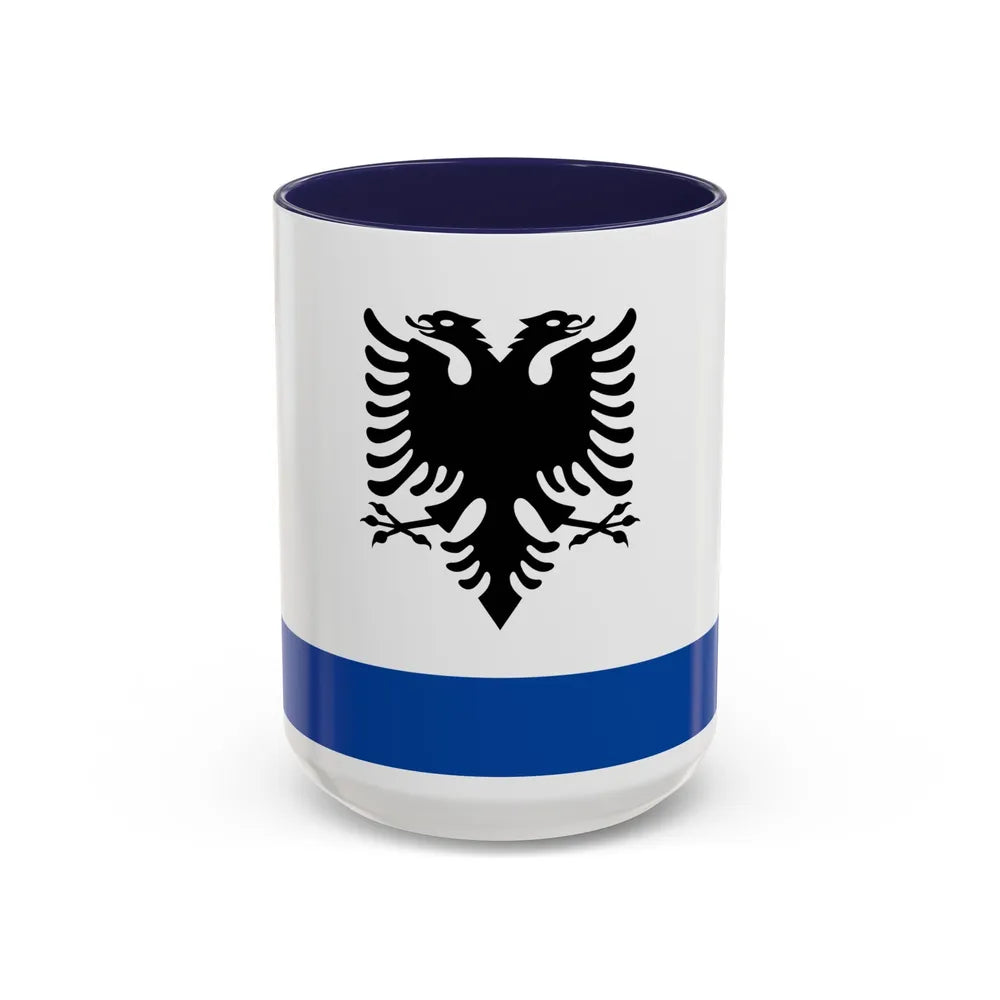 Government Ensign of Albania - Accent Coffee Mug-15oz-Navy-Go Mug Yourself