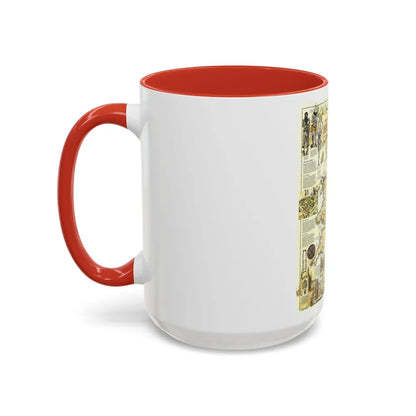 England - Medieval (1979) (Map) Accent Coffee Mug-Go Mug Yourself