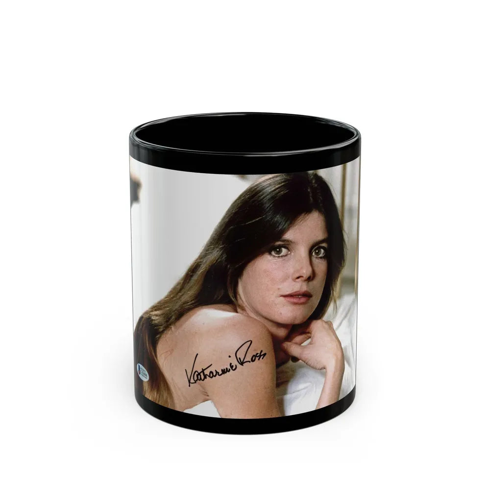 Katharine Ross #80 (Vintage Female Icon) Black Coffee Mug-11oz-Go Mug Yourself