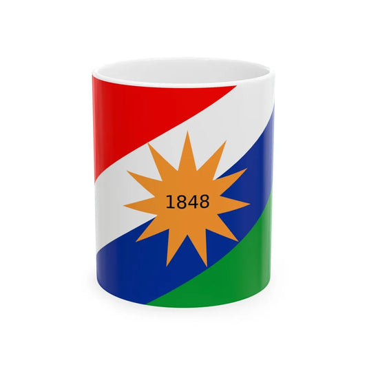 Flag of the Puntarenas Province Costa Rica - White Coffee Mug-11oz-Go Mug Yourself