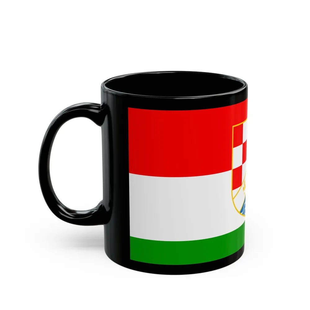 Flag of Posavina Canton Bosnia and Herzegovina - Black Coffee Mug-Go Mug Yourself