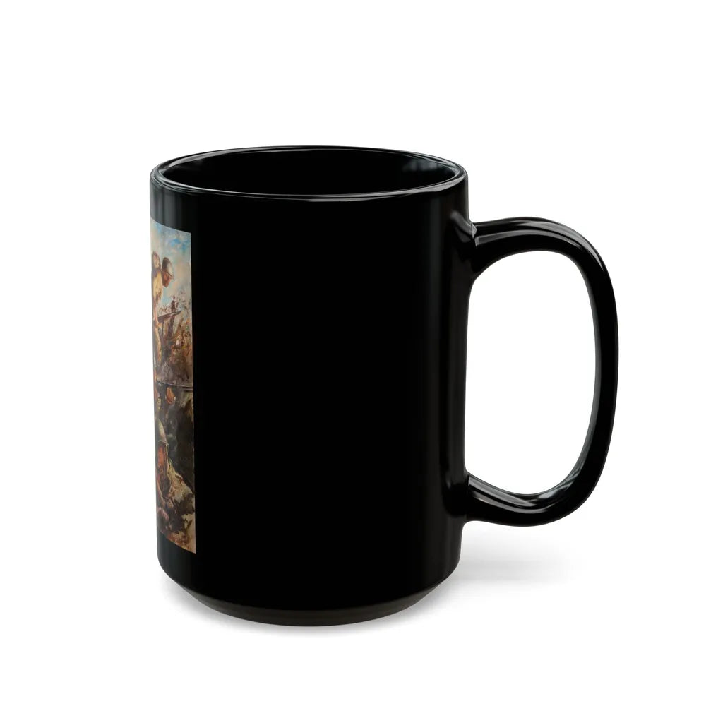 Fire Fight, story illustration - Black Coffee Mug-Go Mug Yourself