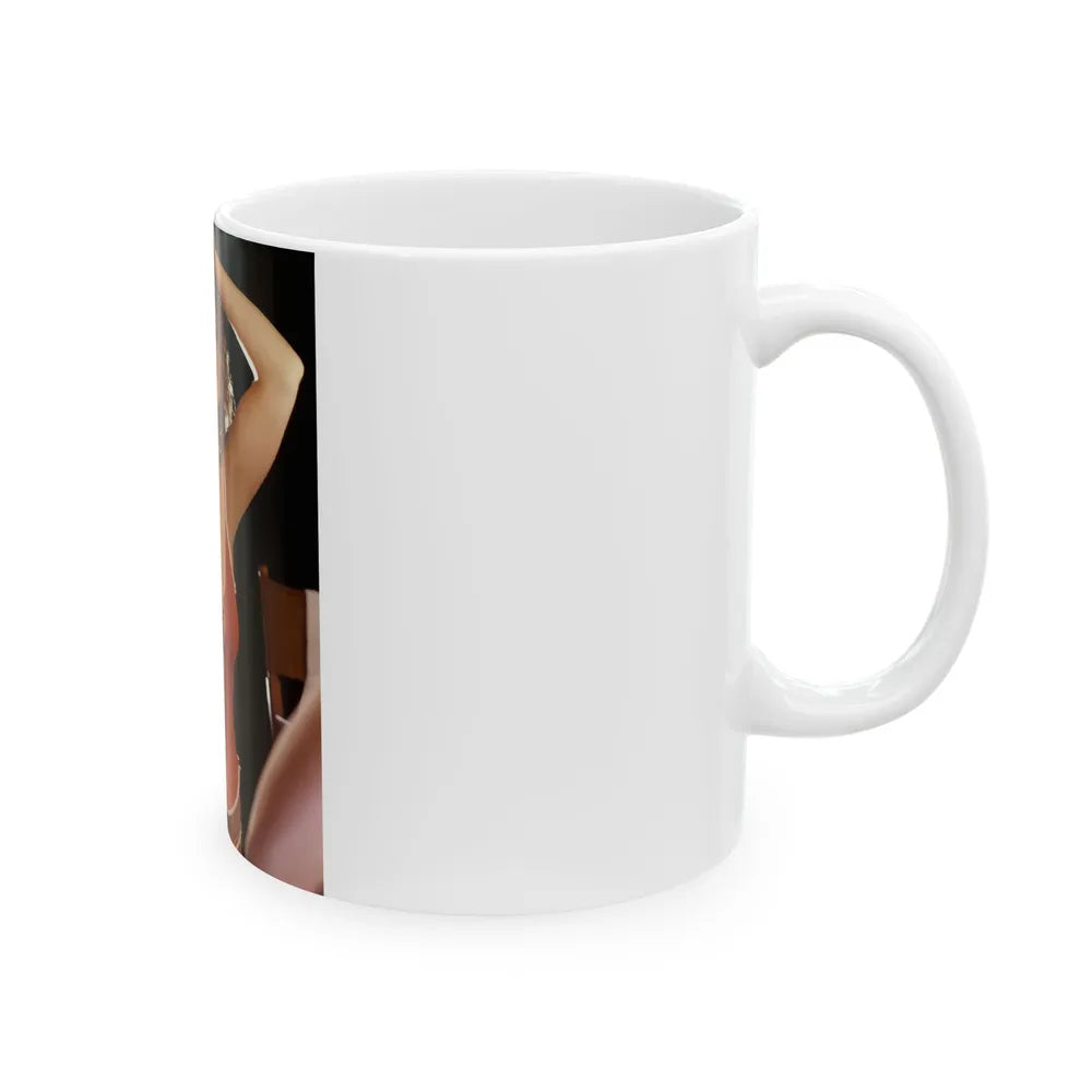 Linda Blair #262 - Partially Topless (Vintage Female Icon) White Coffee Mug-Go Mug Yourself