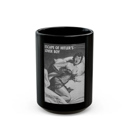 Escape Of Hitler's Lover Boy, World of Men, December 1963 - Black Coffee Mug-15oz-Go Mug Yourself