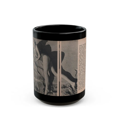 Jayne Mansfield #302 - JAYNE Pocket Magazine Pages 48 & 49 (Vintage Female Icon) Black Coffee Mug-15oz-Go Mug Yourself