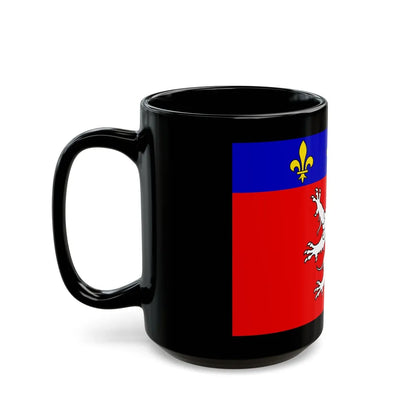 Flag of Grand Lyon France 2 - Black Coffee Mug-Go Mug Yourself