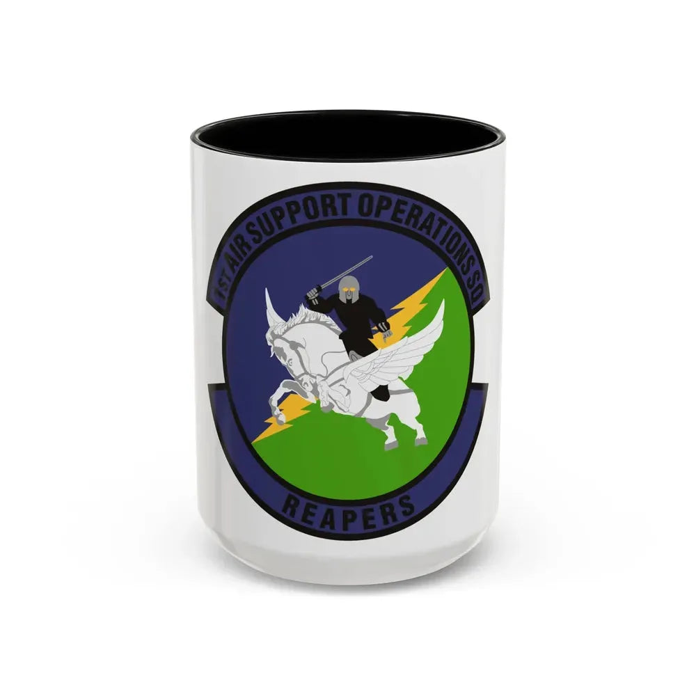 1st Air Support Operations Squadron (U.S. Air Force) Accent Coffee Mug 15oz Black - Go Mug Yourself
