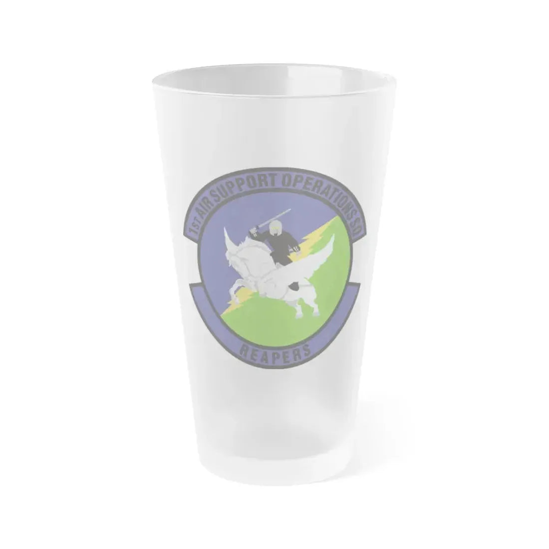 1st Air Support Operations Squadron (U.S. Air Force) Frosted Pint Glass 16oz Default Title - Go Mug Yourself