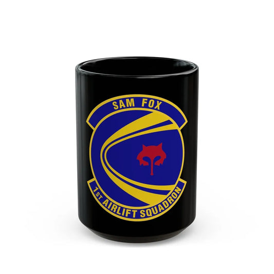 1st Airlift Squadron (U.S. Air Force) Black Coffee Mug-15oz-Go Mug Yourself