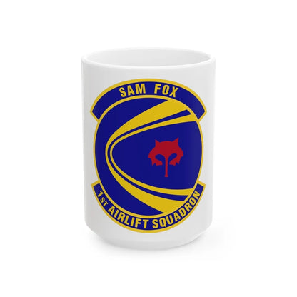 1st Airlift Squadron (U.S. Air Force) White Coffee Mug-15oz-Go Mug Yourself