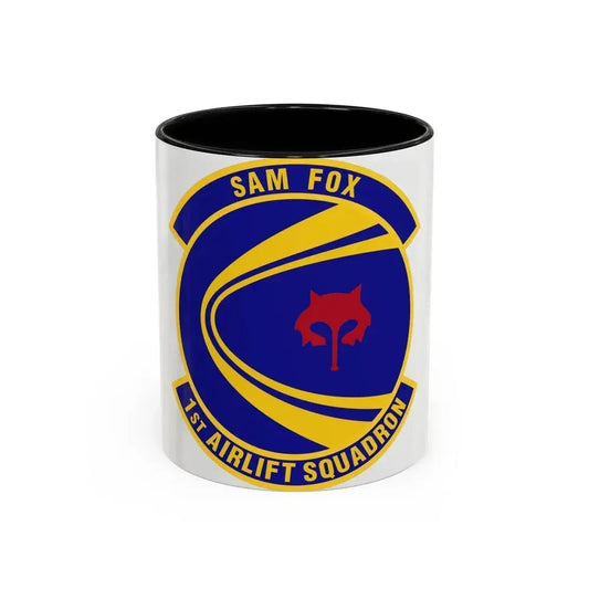 1st Airlift Squadron (U.S. Air Force) Accent Coffee Mug 11oz Black - Go Mug Yourself