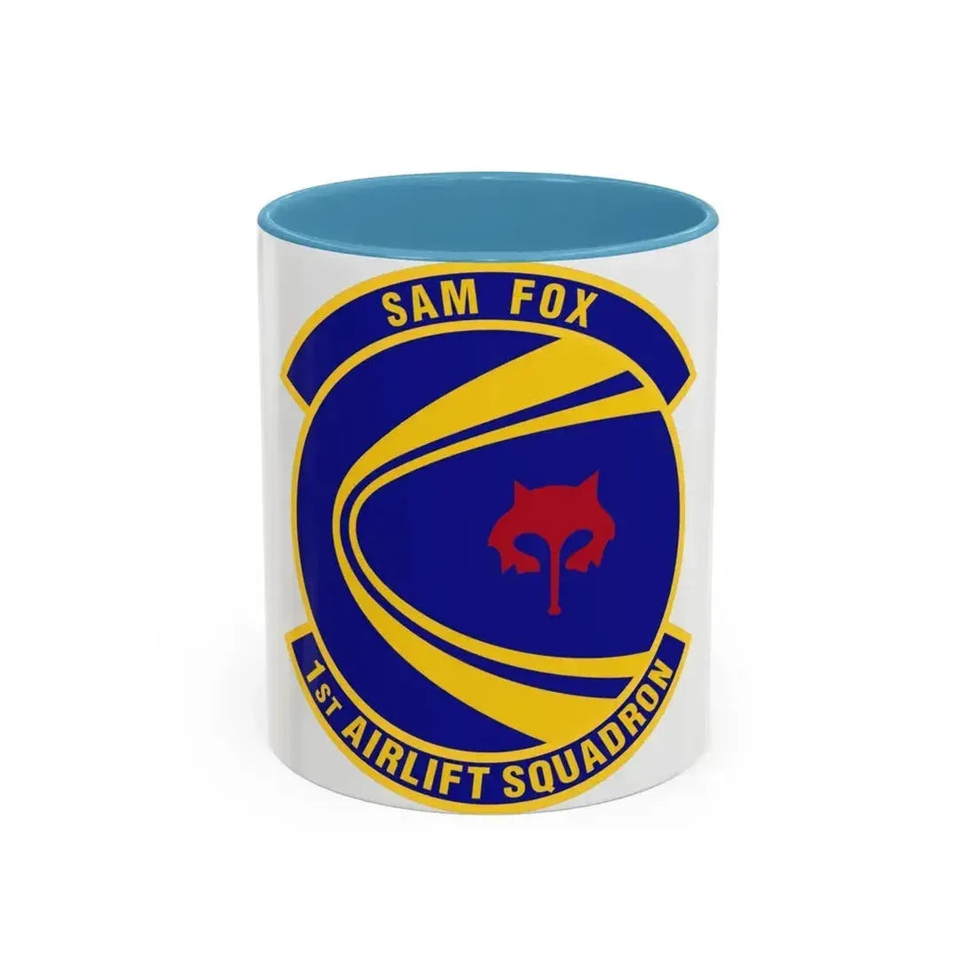1st Airlift Squadron (U.S. Air Force) Accent Coffee Mug 11oz Light Blue - Go Mug Yourself