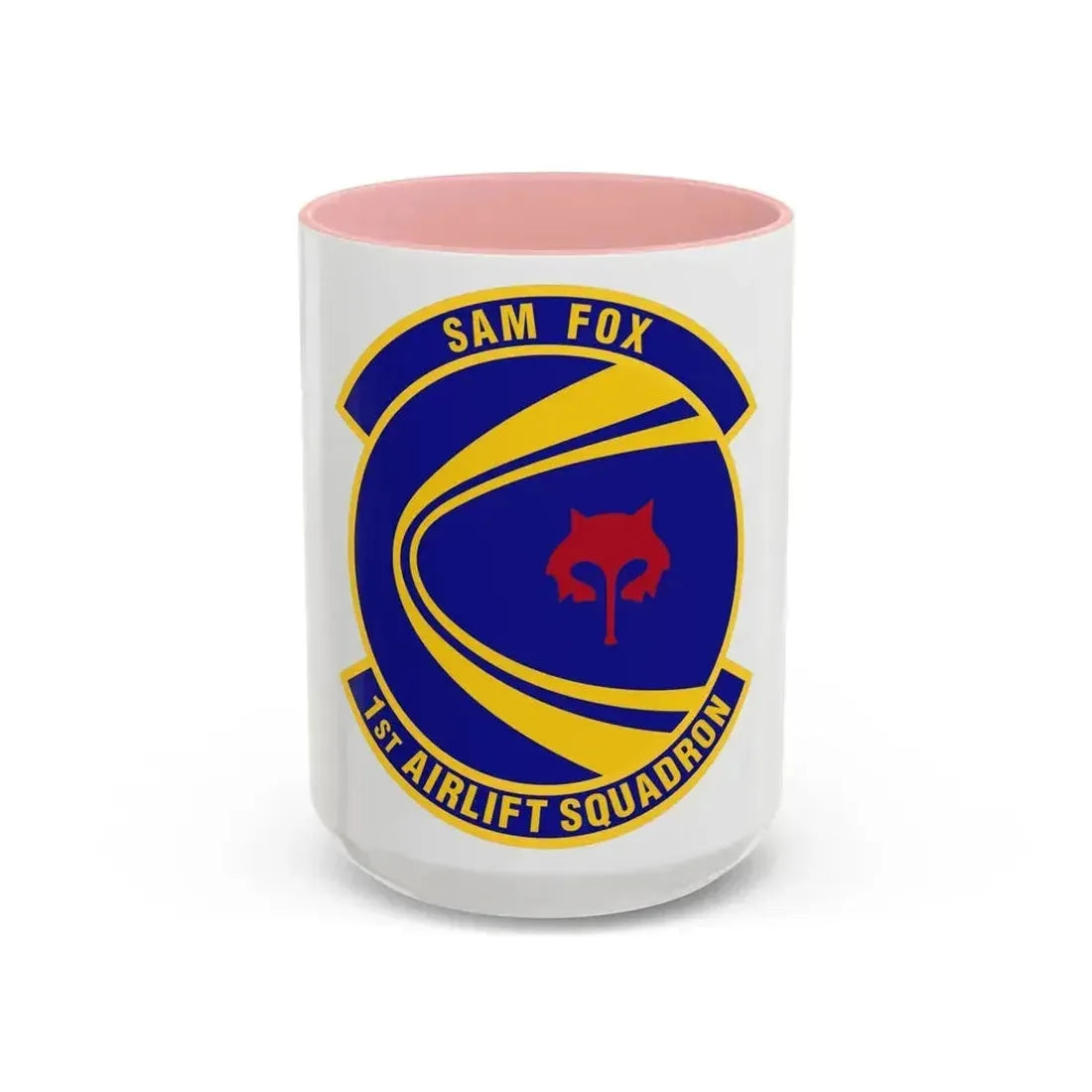 1st Airlift Squadron (U.S. Air Force) Accent Coffee Mug 15oz Pink - Go Mug Yourself
