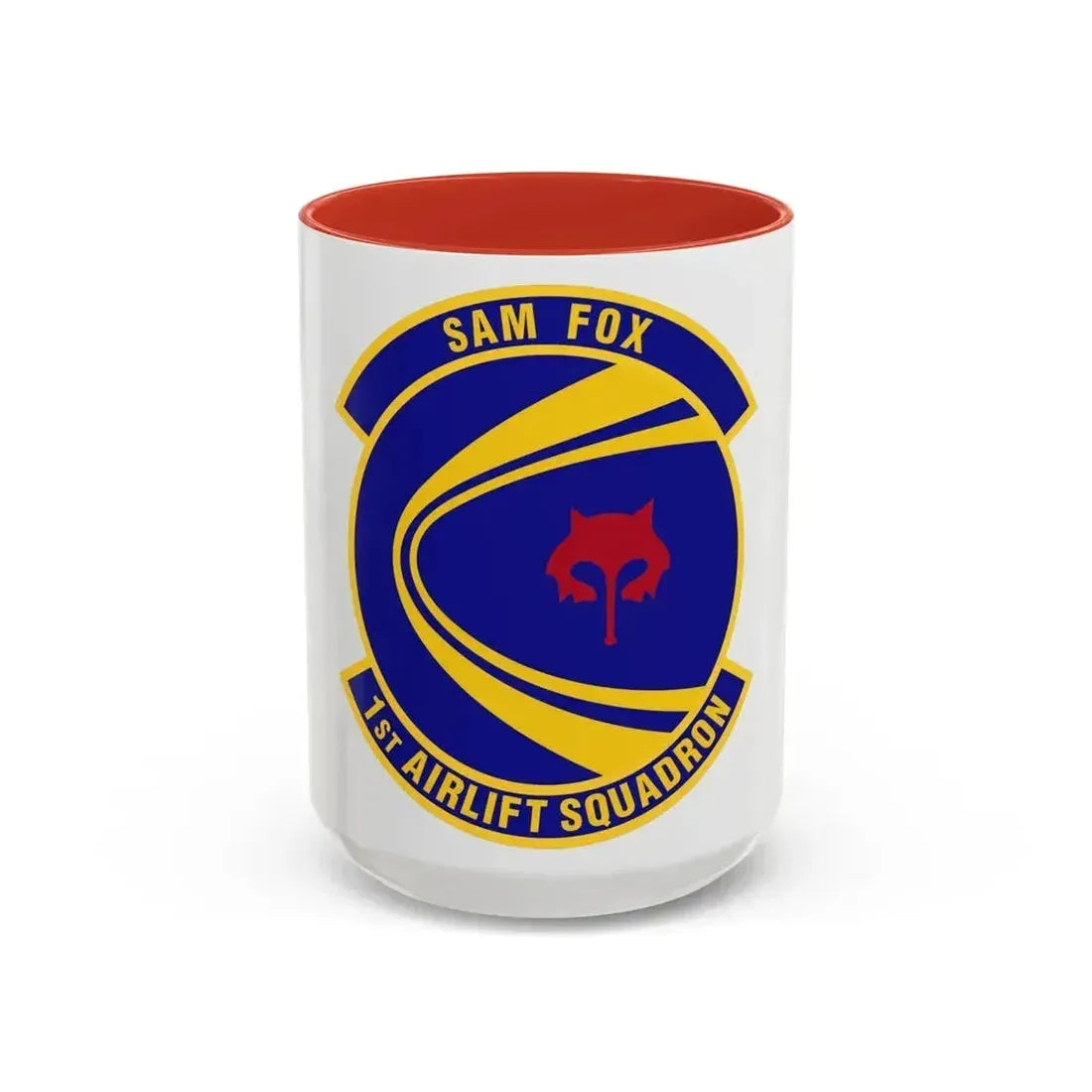 1st Airlift Squadron (U.S. Air Force) Accent Coffee Mug 15oz Red - Go Mug Yourself
