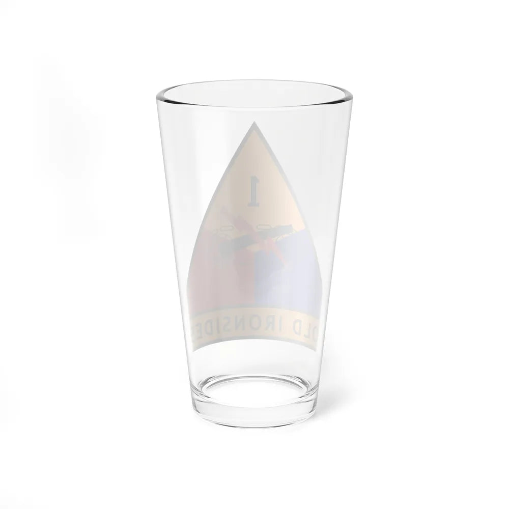 1st Armored Division (U.S. Army) Pint Glass 16oz-Go Mug Yourself