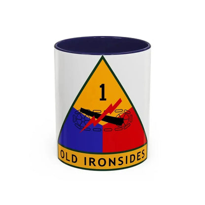1st Armored Division (U.S. Army) Accent Coffee Mug 11oz Navy - Go Mug Yourself