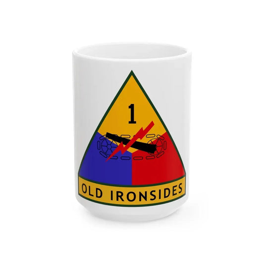 1st Armored Division (U.S. Army) White Coffee Mug 15oz - Go Mug Yourself