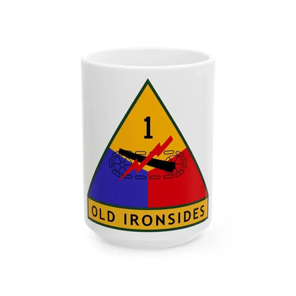 1st Armored Division (U.S. Army) White Coffee Mug 15oz - Go Mug Yourself