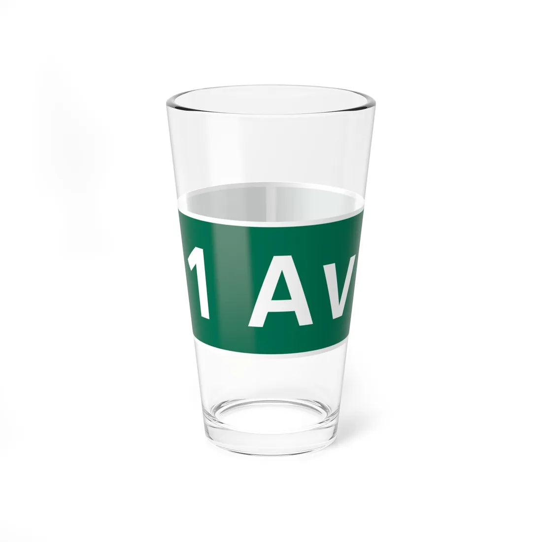 1st Avenue roadsign (New York) (Road Sign) Pint Glass 16oz 16oz - Go Mug Yourself