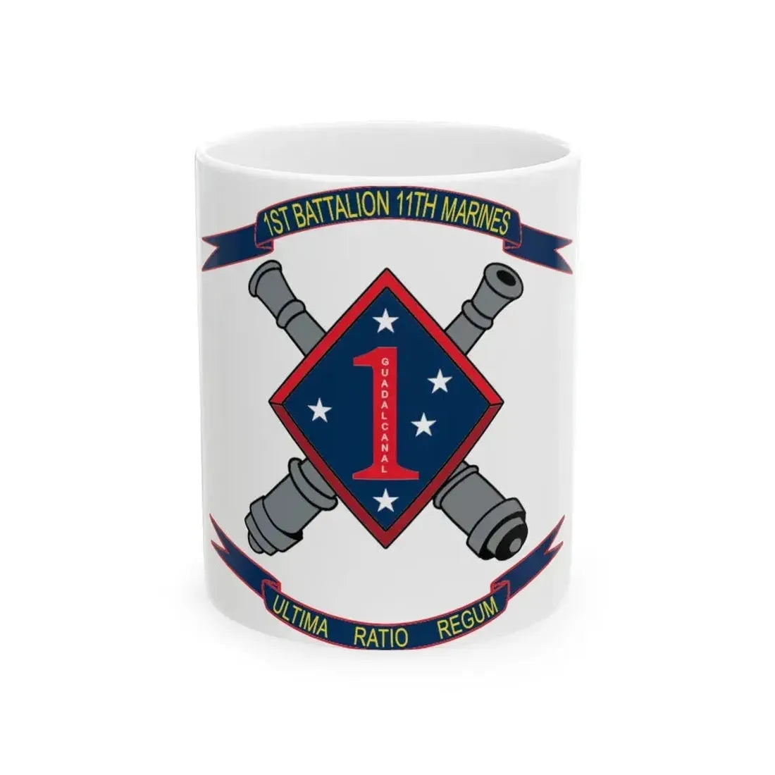 1st Battalion 11th Marines (USMC) White Coffee Mug 11oz - Go Mug Yourself