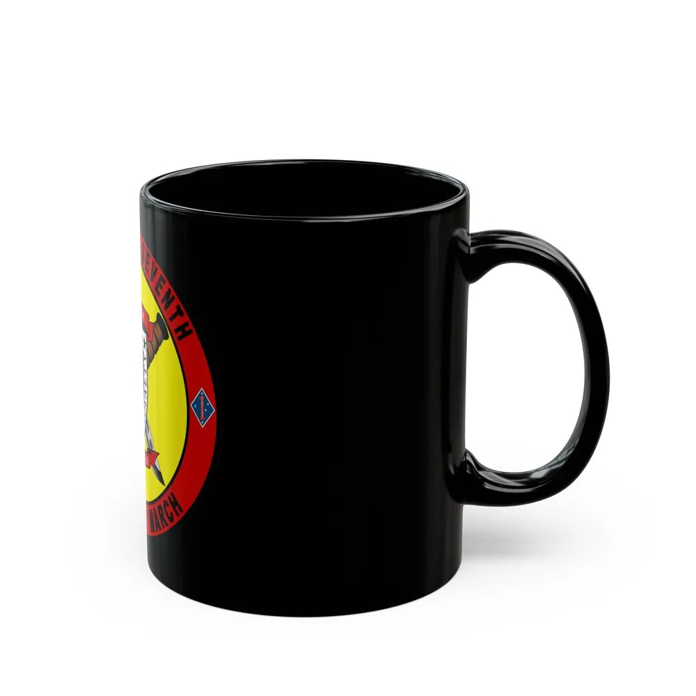 1st Battalion 7th Marines (USMC) Black Coffee Mug-Go Mug Yourself