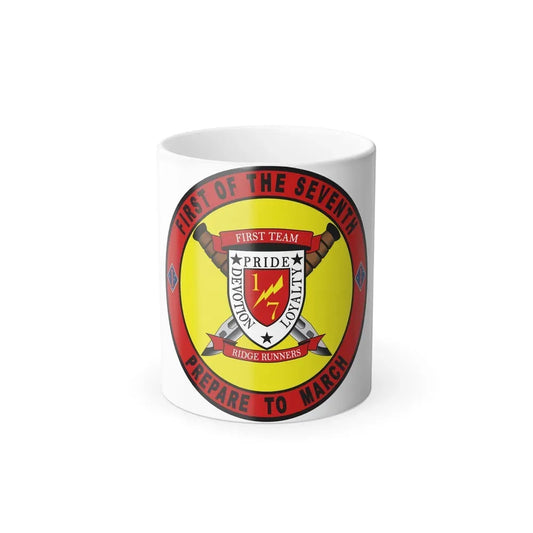 1st Battalion 7th Marines (USMC) Color Changing Coffee Mug 11oz - Go Mug Yourself