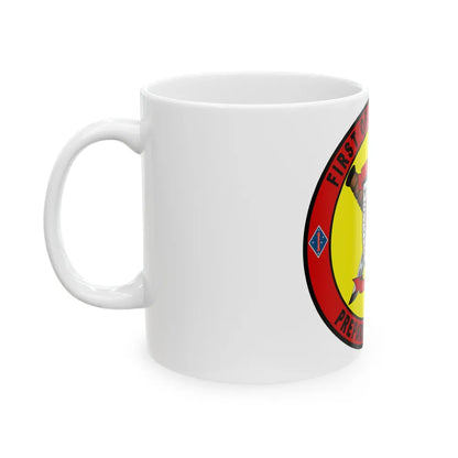 1st Battalion 7th Marines (USMC) White Coffee Mug-Go Mug Yourself