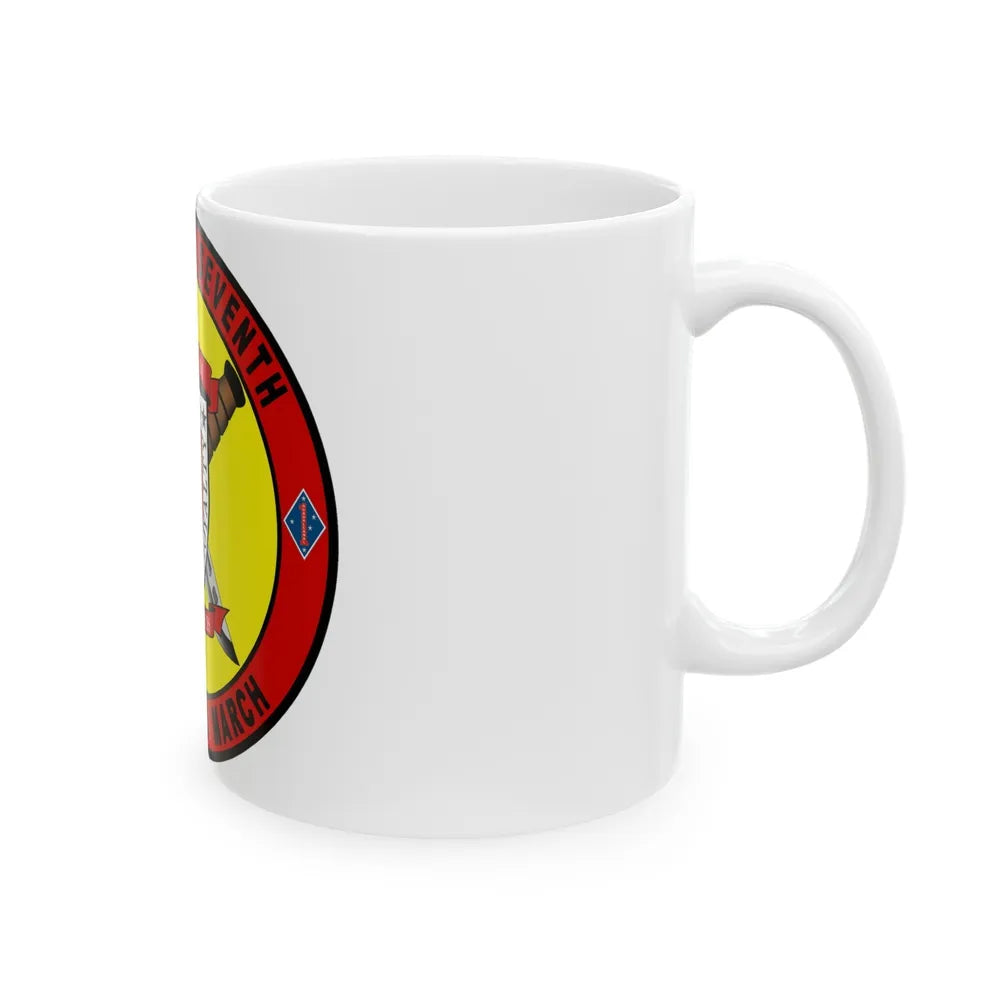 1st Battalion 7th Marines (USMC) White Coffee Mug-Go Mug Yourself