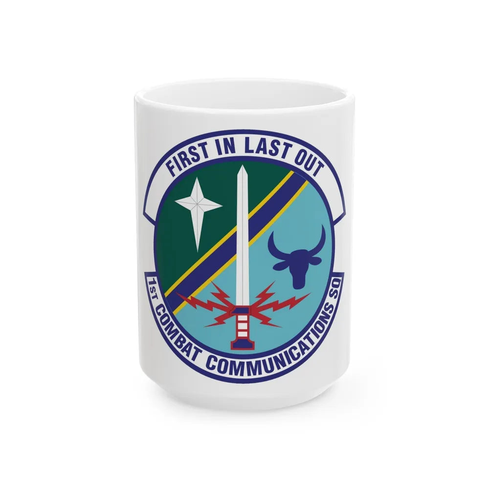 1st Combat Communications Squadron (U.S. Air Force) White Coffee Mug-15oz-Go Mug Yourself