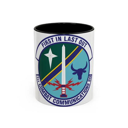1st Combat Communications Squadron (U.S. Air Force) Accent Coffee Mug 11oz Black - Go Mug Yourself