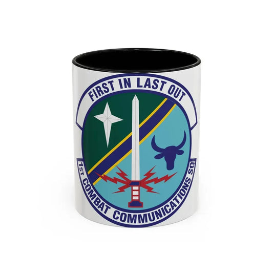 1st Combat Communications Squadron (U.S. Air Force) Accent Coffee Mug 11oz Black - Go Mug Yourself