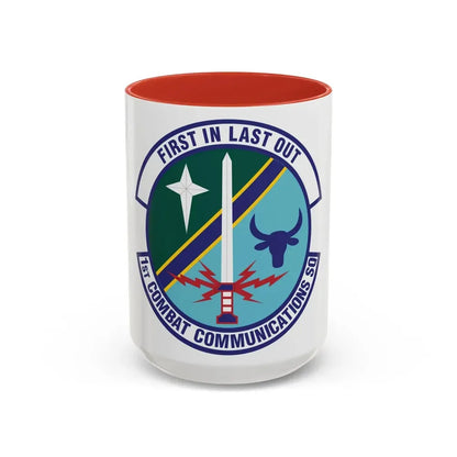 1st Combat Communications Squadron (U.S. Air Force) Accent Coffee Mug 15oz Red - Go Mug Yourself