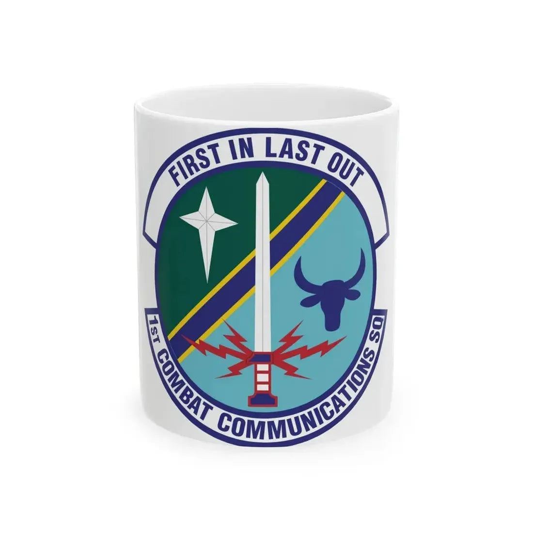 1st Combat Communications Squadron (U.S. Air Force) White Coffee Mug 11oz - Go Mug Yourself