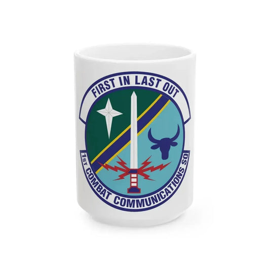 1st Combat Communications Squadron (U.S. Air Force) White Coffee Mug 15oz - Go Mug Yourself