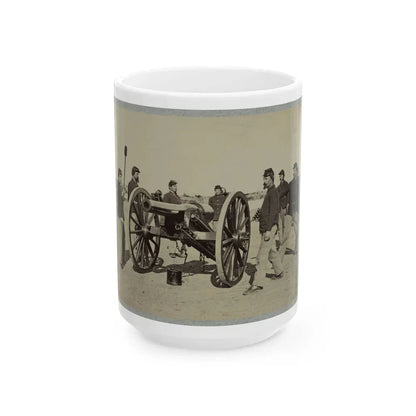 1st Conn. Artillery, Ft. Richardson, Arlington Heights, Va. 20 Pounder Parrott (U.S. Civil War) White Coffee Mug 15oz - Go Mug Yourself