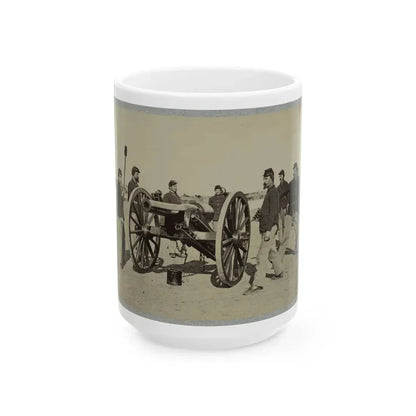 1st Conn. Artillery, Ft. Richardson, Arlington Heights, Va. 20 Pounder Parrott (U.S. Civil War) White Coffee Mug 15oz - Go Mug Yourself